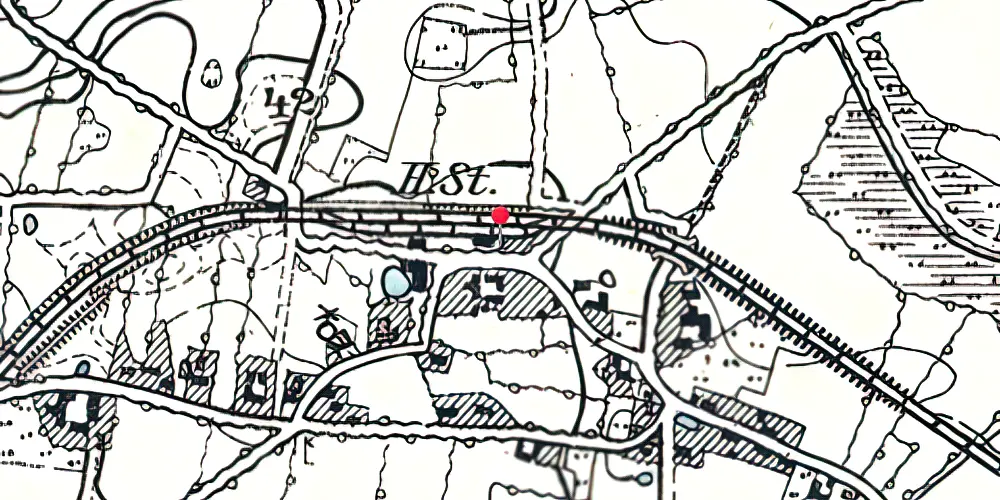 Historisk kort over Avnbøl Station Historisk kort over Avnbøl Station