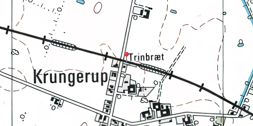 Historisk kort over Krungerup Holdeplads Historisk kort over Krungerup Holdeplads