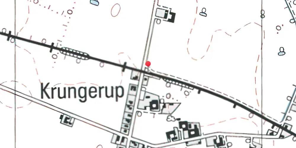 Historisk kort over Krungerup Holdeplads Historisk kort over Krungerup Holdeplads