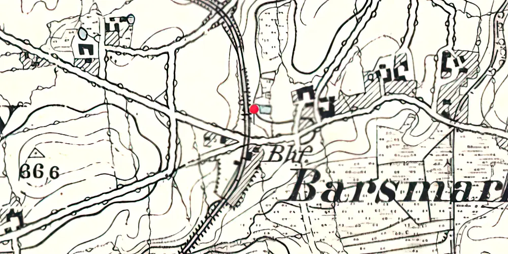 Historisk kort over Barsmark Trinbræt Historisk kort over Barsmark Trinbræt