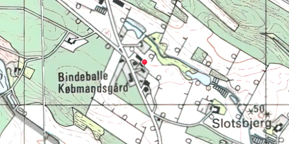 Historisk kort over Bindeballe Holdeplads Historisk kort over Bindeballe Holdeplads