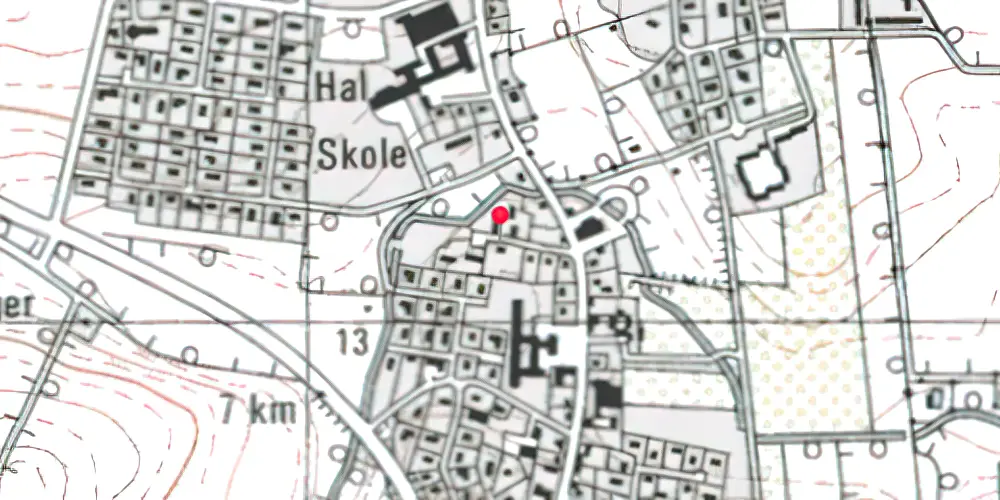 Historisk kort over Bjert Station Historisk kort over Bjert Station