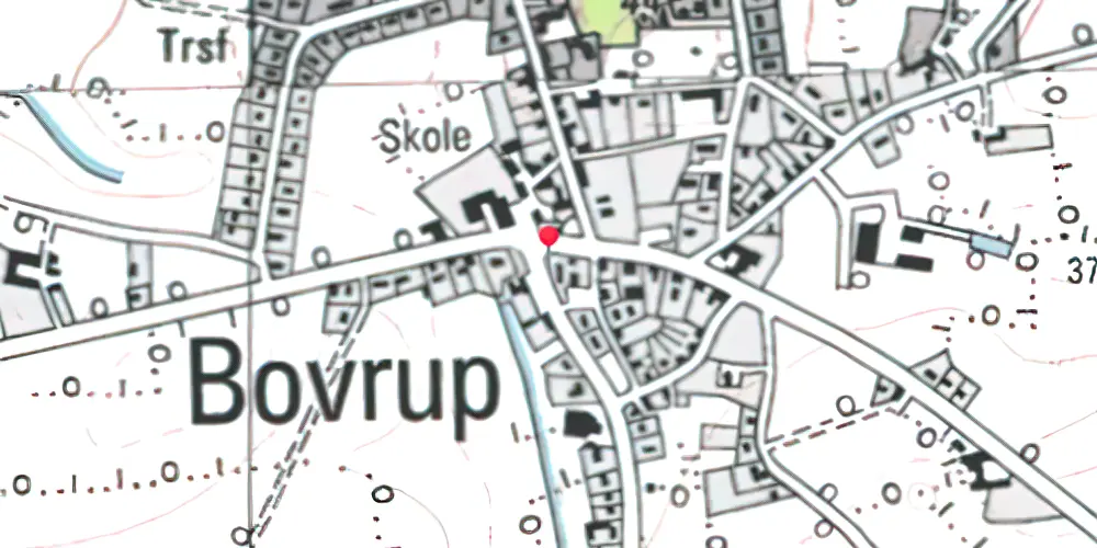 Historisk kort over Bovrup Stationskro Historisk kort over Bovrup Stationskro