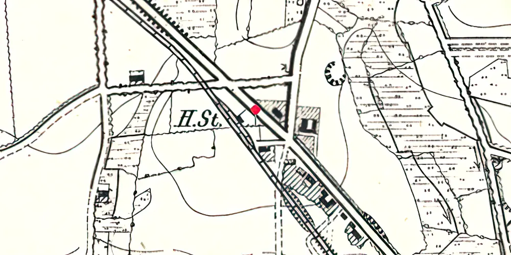 Historisk kort over Branderup Station Historisk kort over Branderup Station