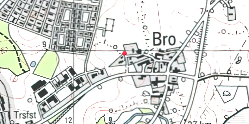 Historisk kort over Bro Station Historisk kort over Bro Station