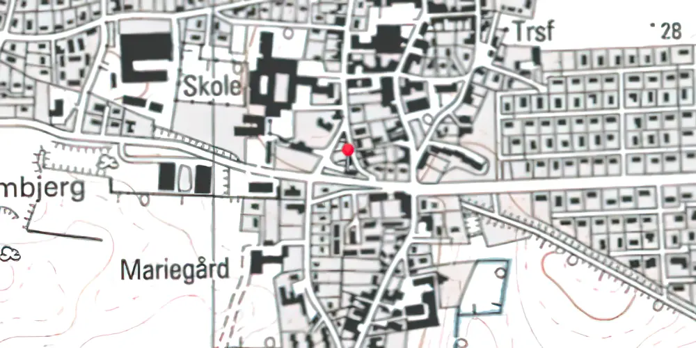 Historisk kort over Broager Station Historisk kort over Broager Station