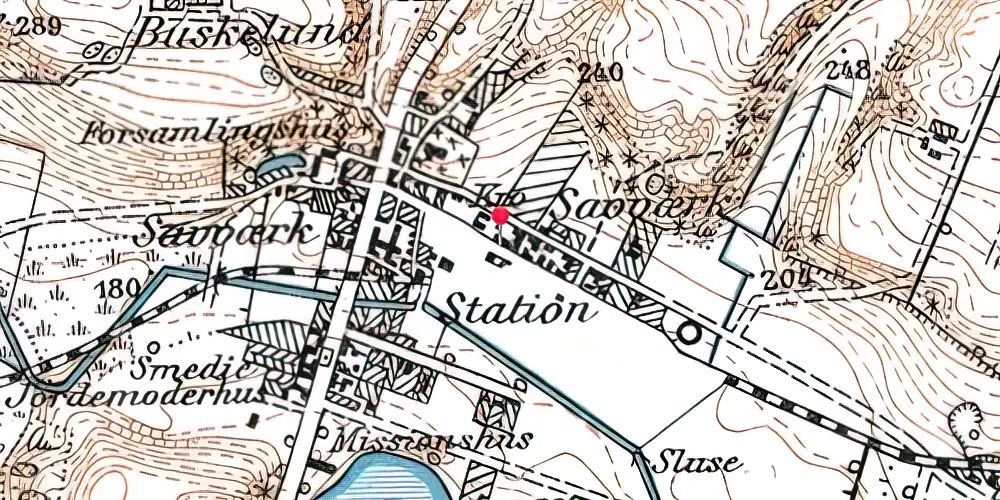 Historisk kort over Bryrup (smalspor) Station Historisk kort over Bryrup (smalspor) Station