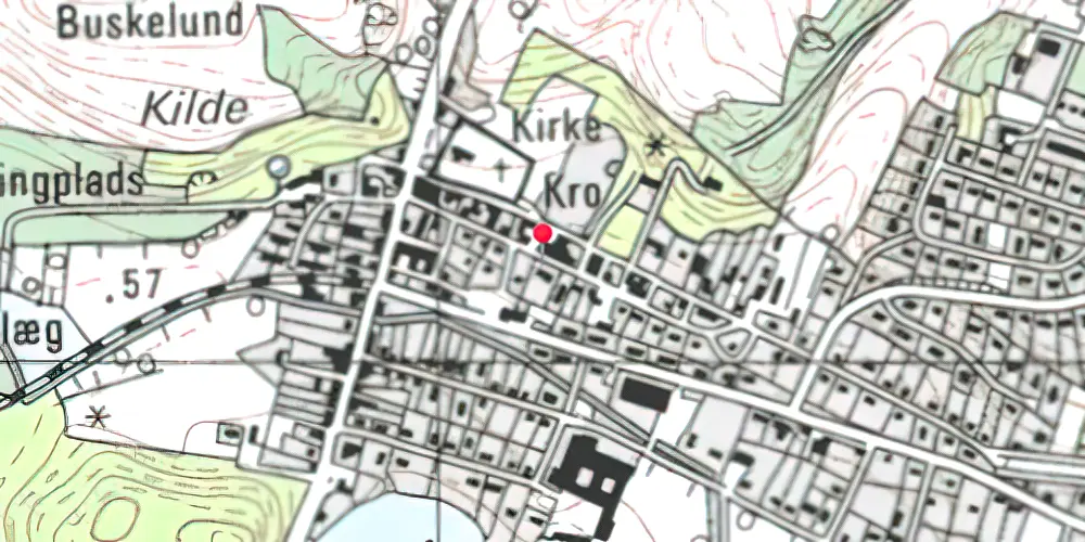 Historisk kort over Bryrup (smalspor) Station Historisk kort over Bryrup (smalspor) Station