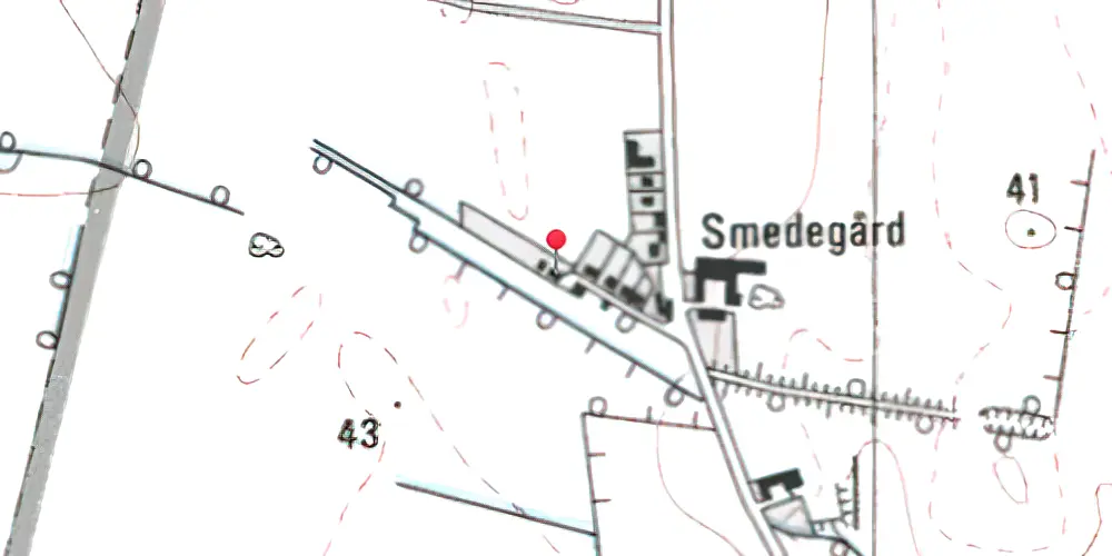 Historisk kort over Brøndum Station Historisk kort over Brøndum Station