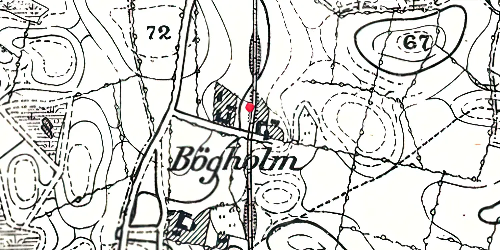 Historisk kort over Bøgholm Holdeplads Historisk kort over Bøgholm Holdeplads
