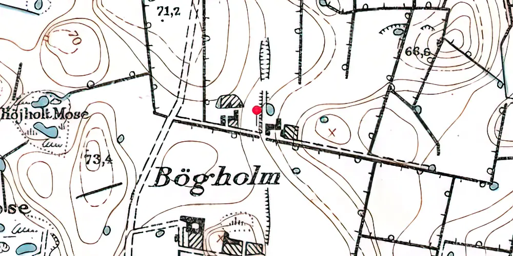 Historisk kort over Bøgholm Holdeplads Historisk kort over Bøgholm Holdeplads