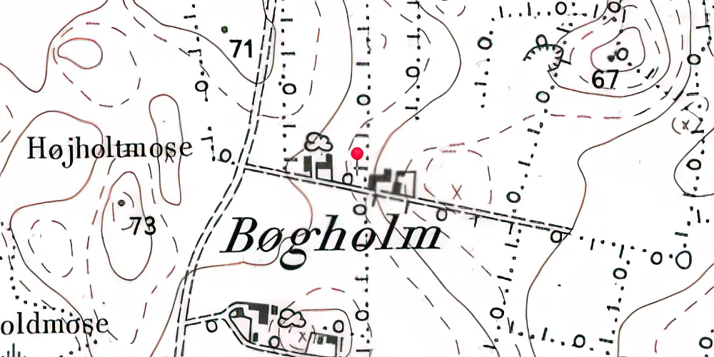 Historisk kort over Bøgholm Holdeplads Historisk kort over Bøgholm Holdeplads