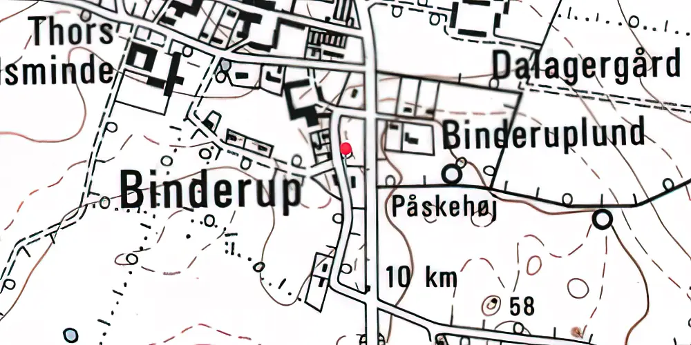 Historisk kort over Dalager Station
