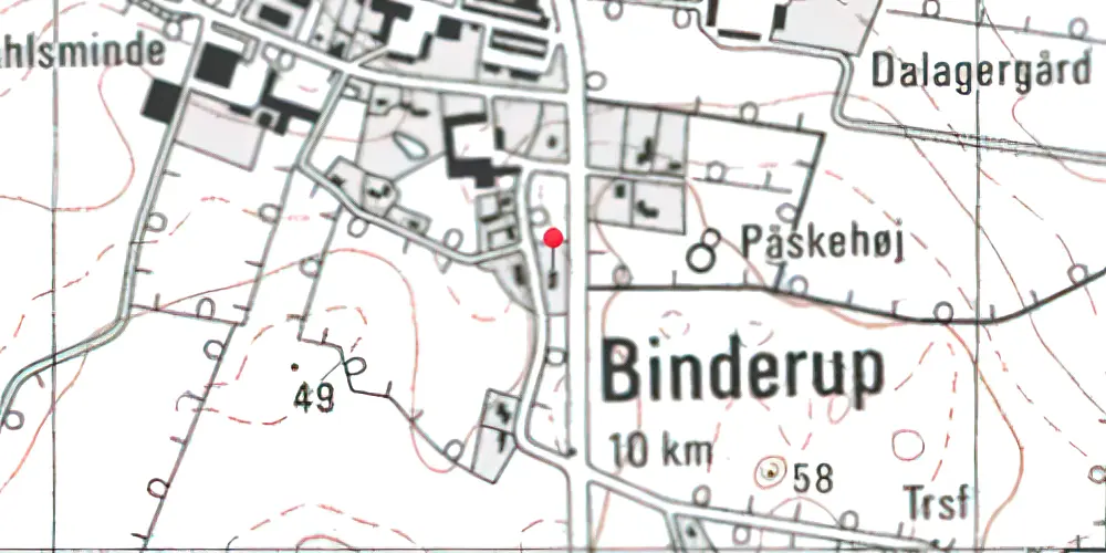 Historisk kort over Dalager Station Historisk kort over Dalager Station