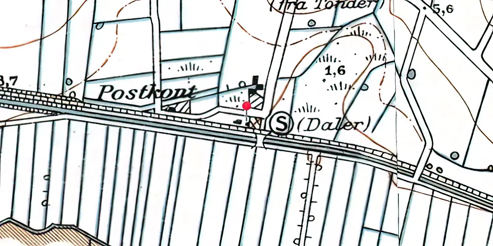 Historisk kort over Daler Holdeplads Historisk kort over Daler Holdeplads