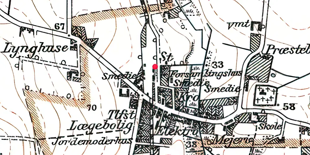 Historisk kort over Durup Station