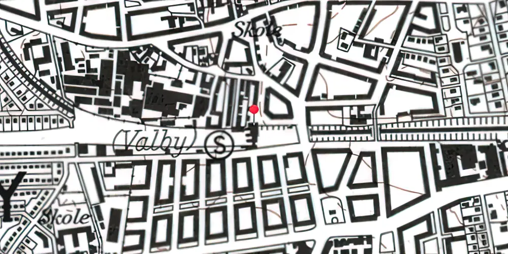 Historisk kort over Valby Station Historisk kort over Valby Station