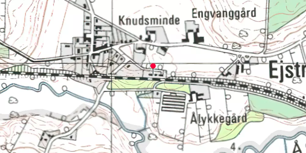 Historisk kort over Ejstrup Station Historisk kort over Ejstrup Station
