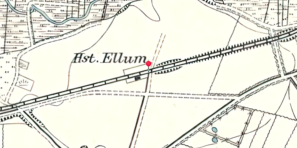 Historisk kort over Ellum Station Historisk kort over Ellum Station