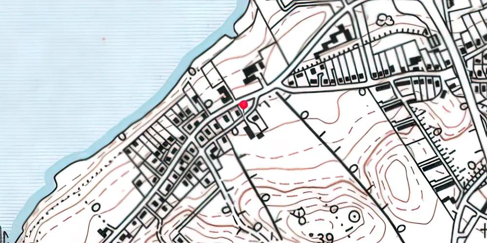 Historisk kort over Erlev Trinbræt med Sidespor
