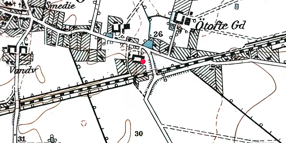 Historisk kort over Høje Taastrup Station