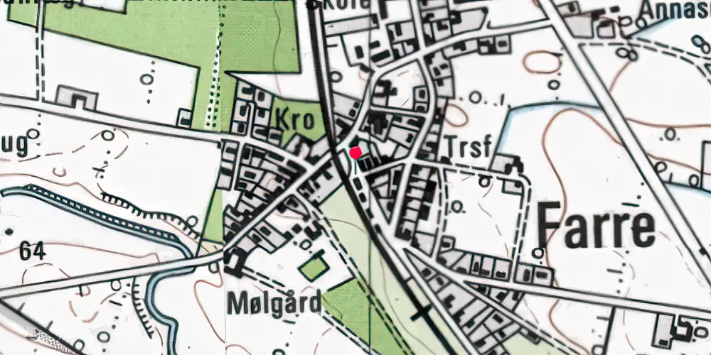 Historisk kort over Farre Trinbræt Historisk kort over Farre Trinbræt