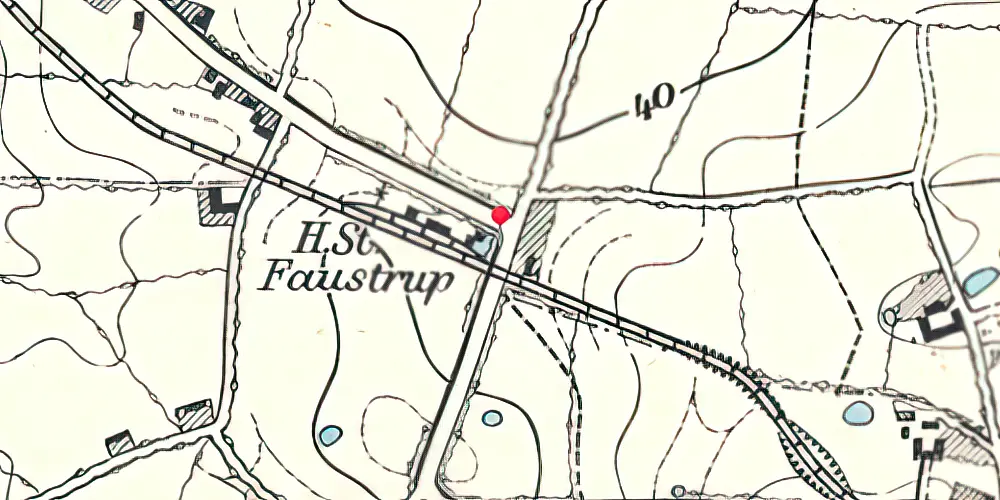 Historisk kort over Favstrup Station Historisk kort over Favstrup Station