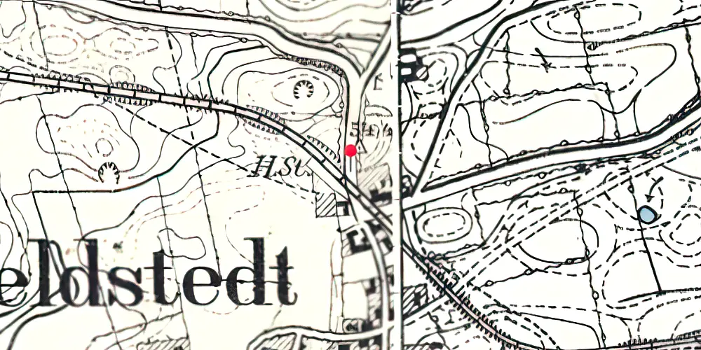 Historisk kort over Felsted Stationskro Historisk kort over Felsted Stationskro