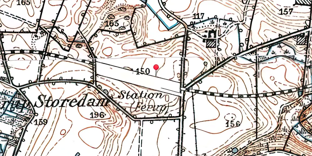 Historisk kort over Ferup Station Historisk kort over Ferup Station