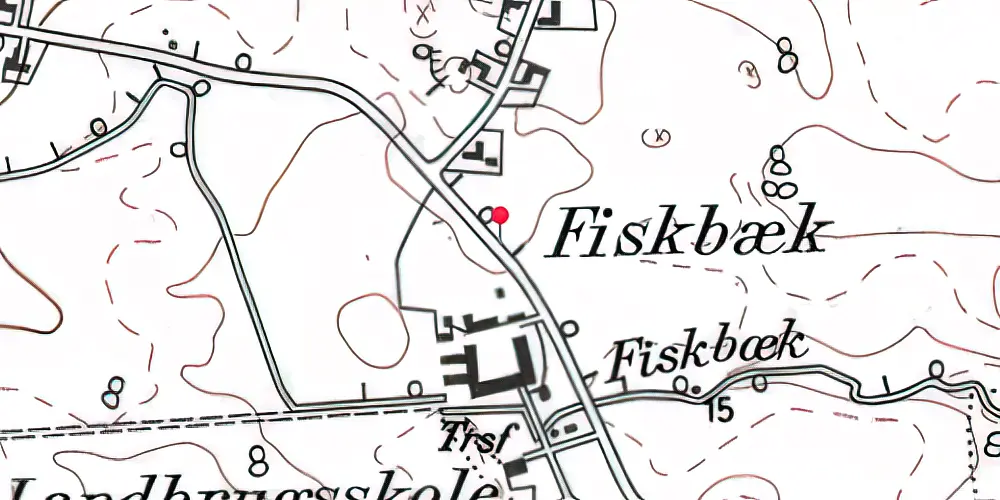 Historisk kort over Fiskbæk Trinbræt Historisk kort over Fiskbæk Trinbræt