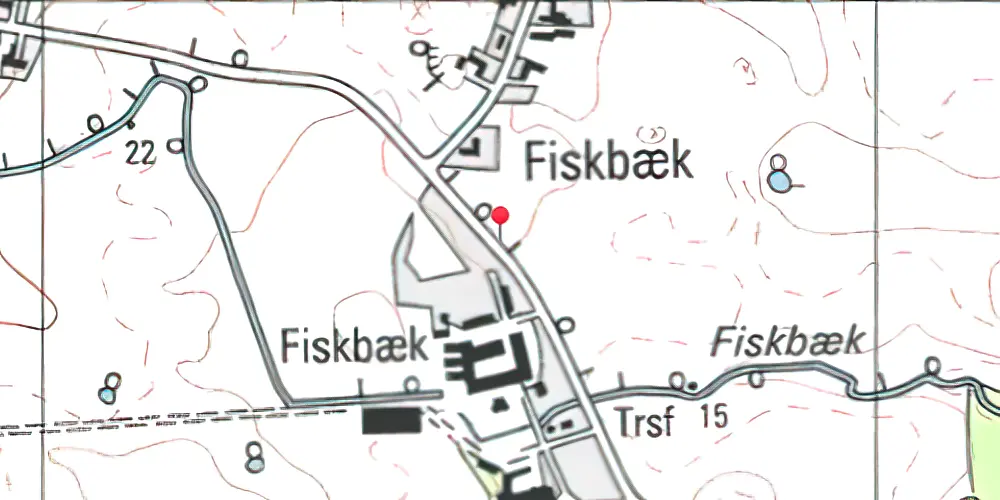 Historisk kort over Fiskbæk Trinbræt Historisk kort over Fiskbæk Trinbræt