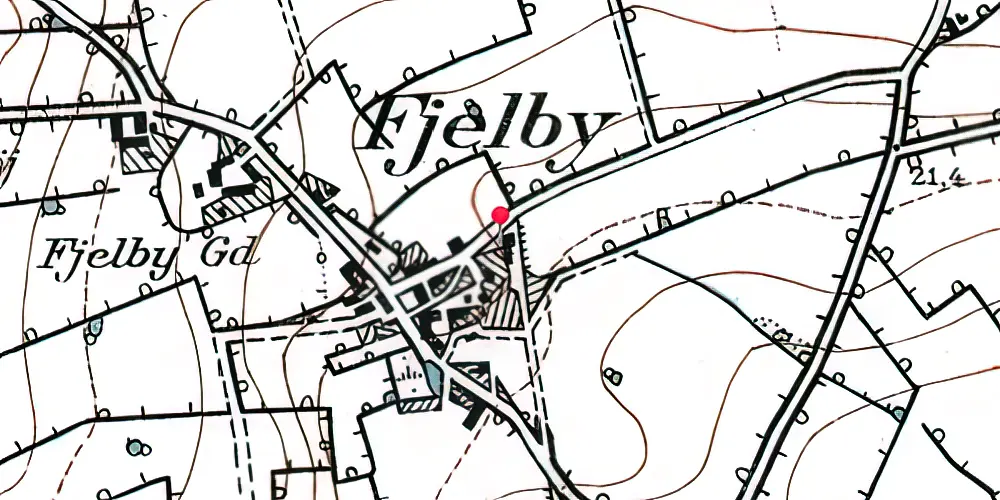 Historisk kort over Fjelby Station Historisk kort over Fjelby Station