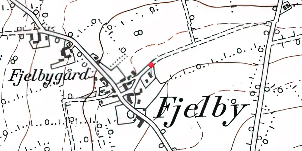 Historisk kort over Fjelby Station Historisk kort over Fjelby Station