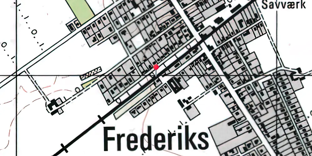 Historisk kort over Frederiks Station Historisk kort over Frederiks Station
