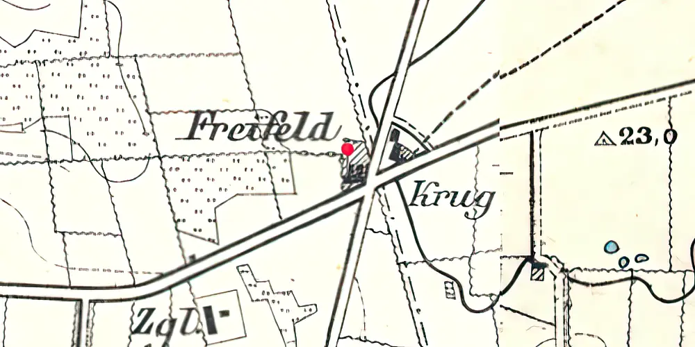 Historisk kort over Frifelt Station Historisk kort over Frifelt Station