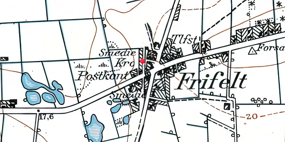 Historisk kort over Frifelt Station Historisk kort over Frifelt Station