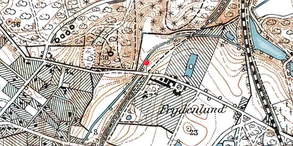 Historisk kort over Frydenlund Holdeplads Historisk kort over Frydenlund Holdeplads
