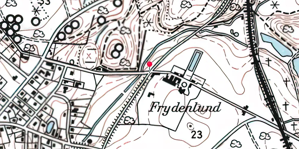 Historisk kort over Frydenlund Holdeplads Historisk kort over Frydenlund Holdeplads
