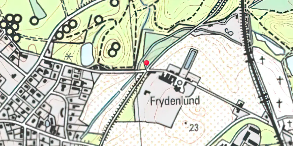 Historisk kort over Frydenlund Holdeplads Historisk kort over Frydenlund Holdeplads