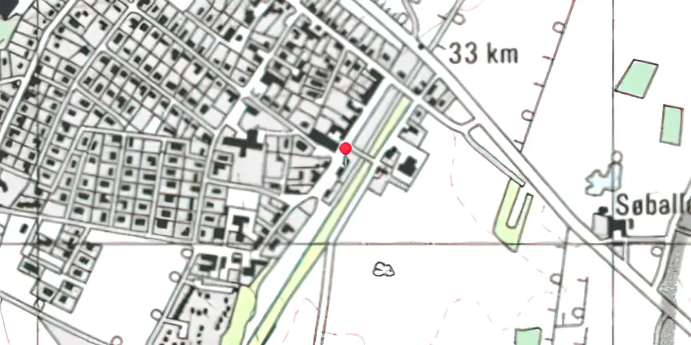 Historisk kort over Fårvang Station Historisk kort over Fårvang Station