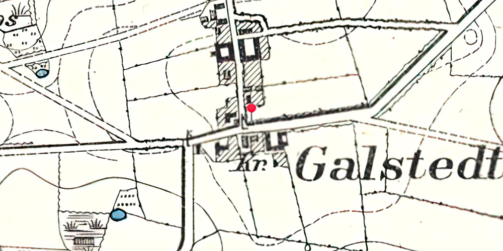 Historisk kort over Galsted Station Historisk kort over Galsted Station