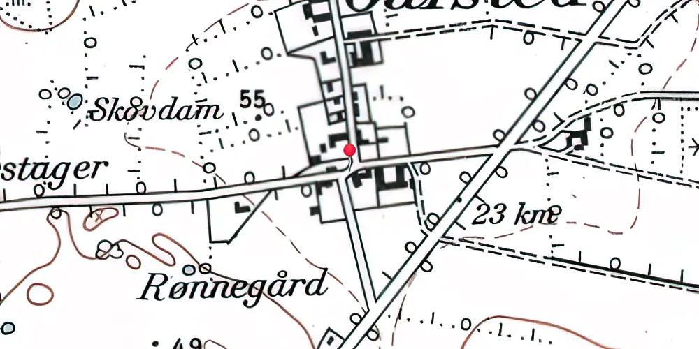 Historisk kort over Galsted Station Historisk kort over Galsted Station