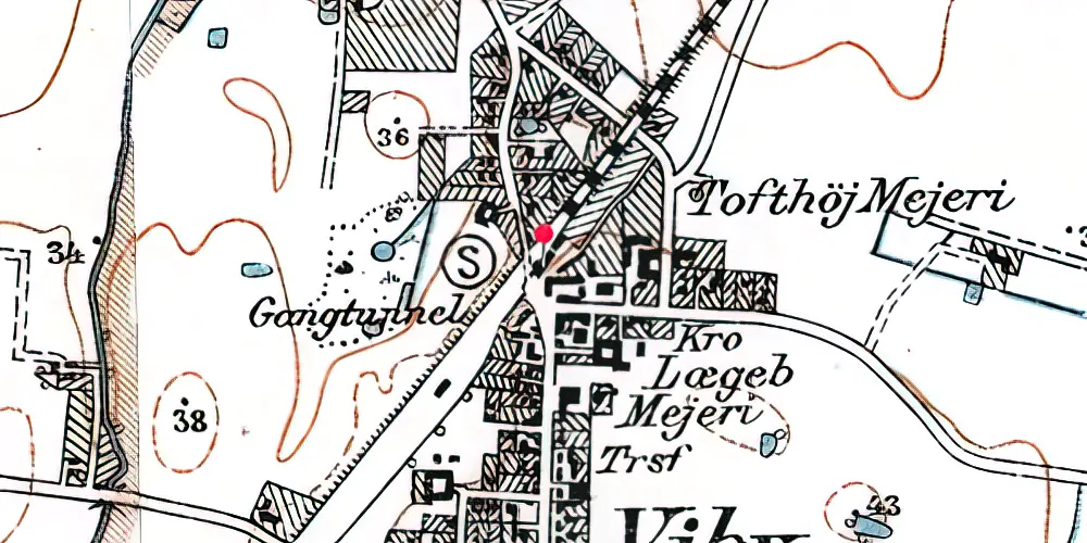 Historisk kort over Viby Sjælland Station Historisk kort over Viby Sjælland Station