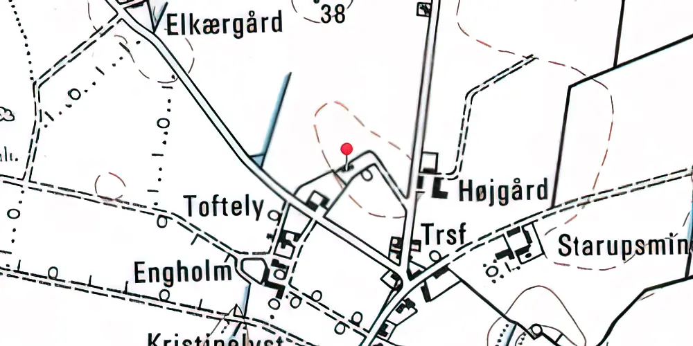 Historisk kort over Gamst Station Historisk kort over Gamst Station