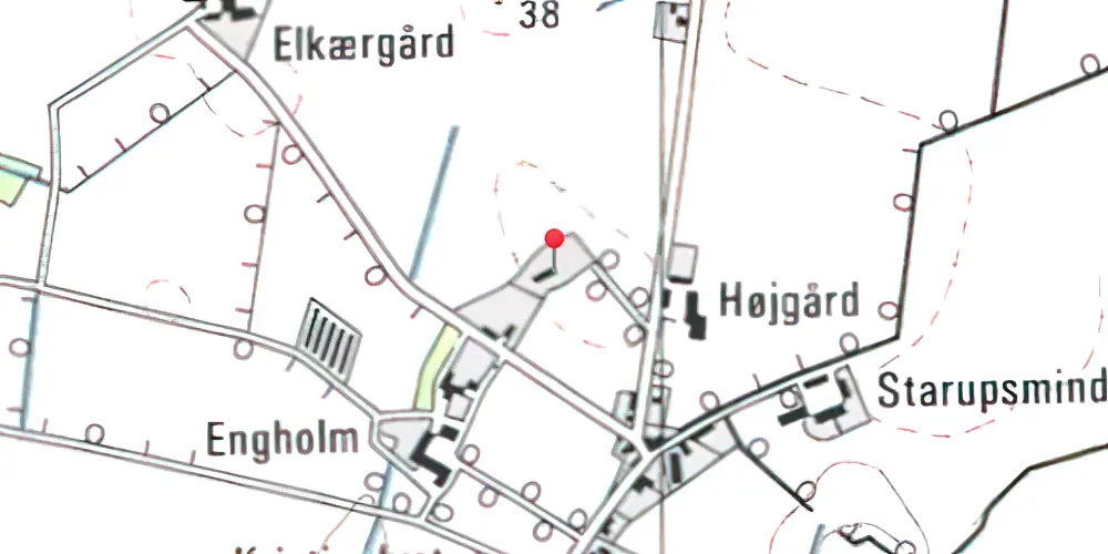 Historisk kort over Gamst Station Historisk kort over Gamst Station