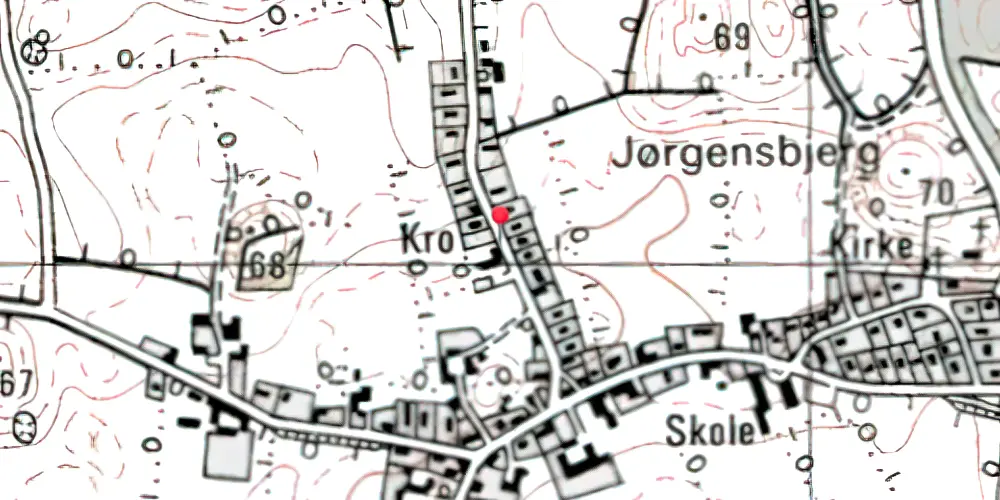 Historisk kort over Genner Stationskro Historisk kort over Genner Stationskro