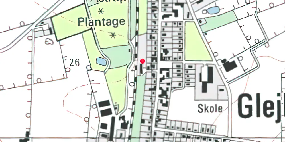 Historisk kort over Glejbjerg Station Historisk kort over Glejbjerg Station