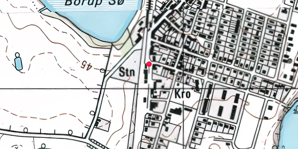 Historisk kort over Borup Station Historisk kort over Borup Station