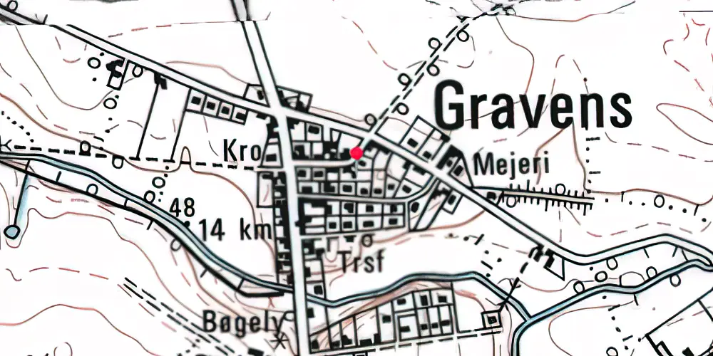 Historisk kort over Gravens Station Historisk kort over Gravens Station