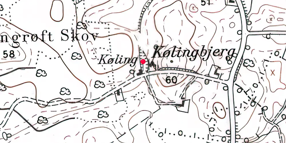 Historisk kort over Grøngrøft Station Historisk kort over Grøngrøft Station